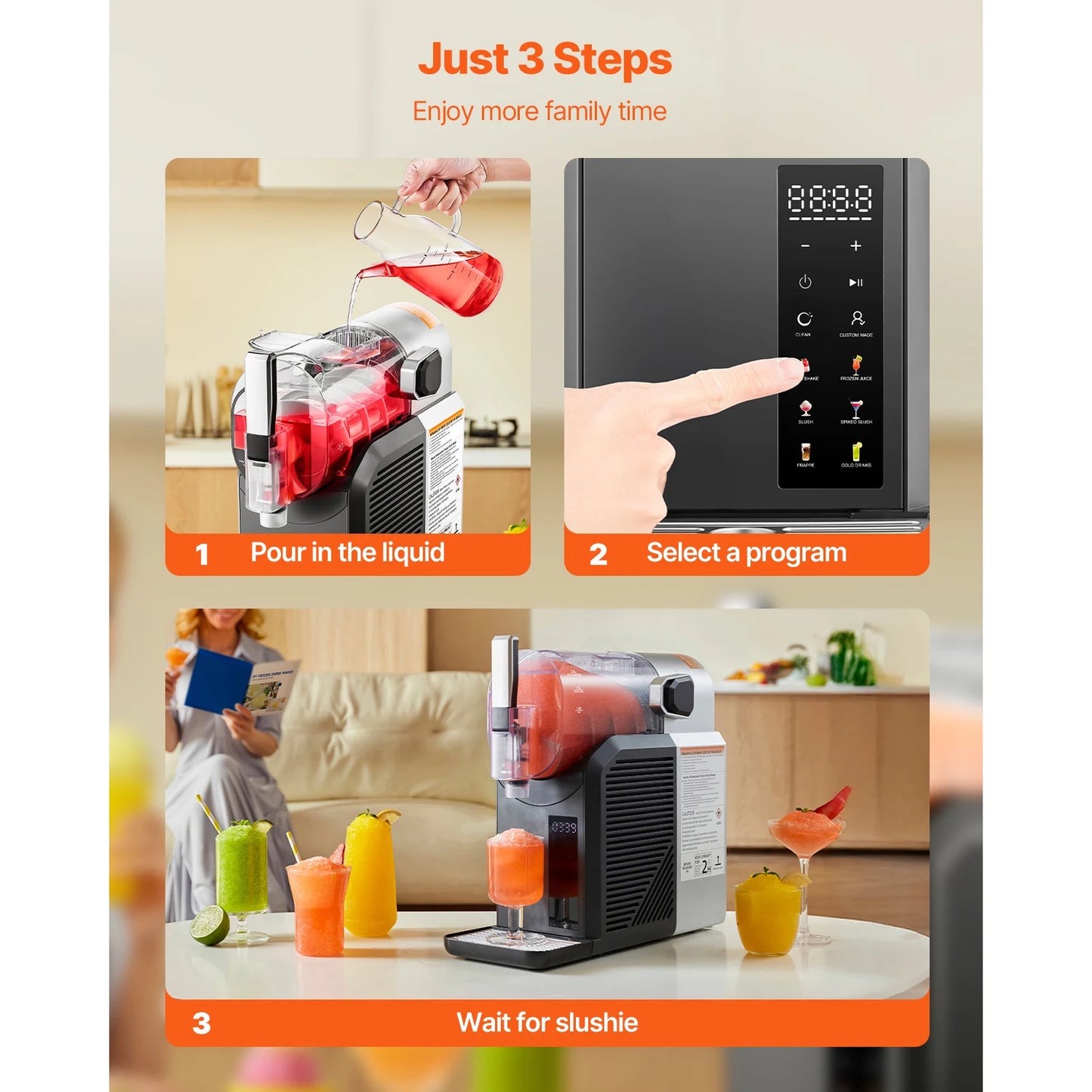 2L Turbo Slushie Machine For Home And Party